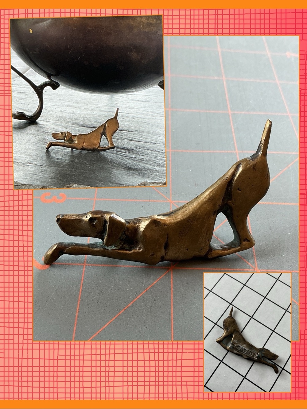 Art2Wear Lost Wax Artisan Cast Brooch GSP Pointer Weimaraner Vizsla Hunting Dog